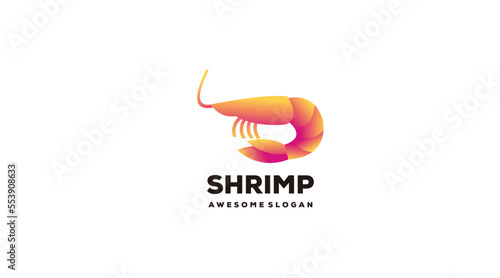 shrimp logo gradient colorful