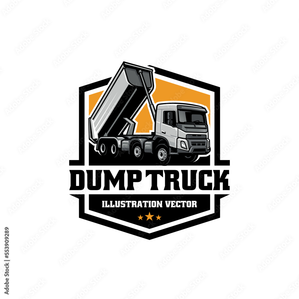 dump truck, trucking premium logo vector Stock Vector | Adobe Stock