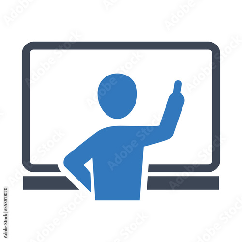 Chalkboard icon vector graphic illustration