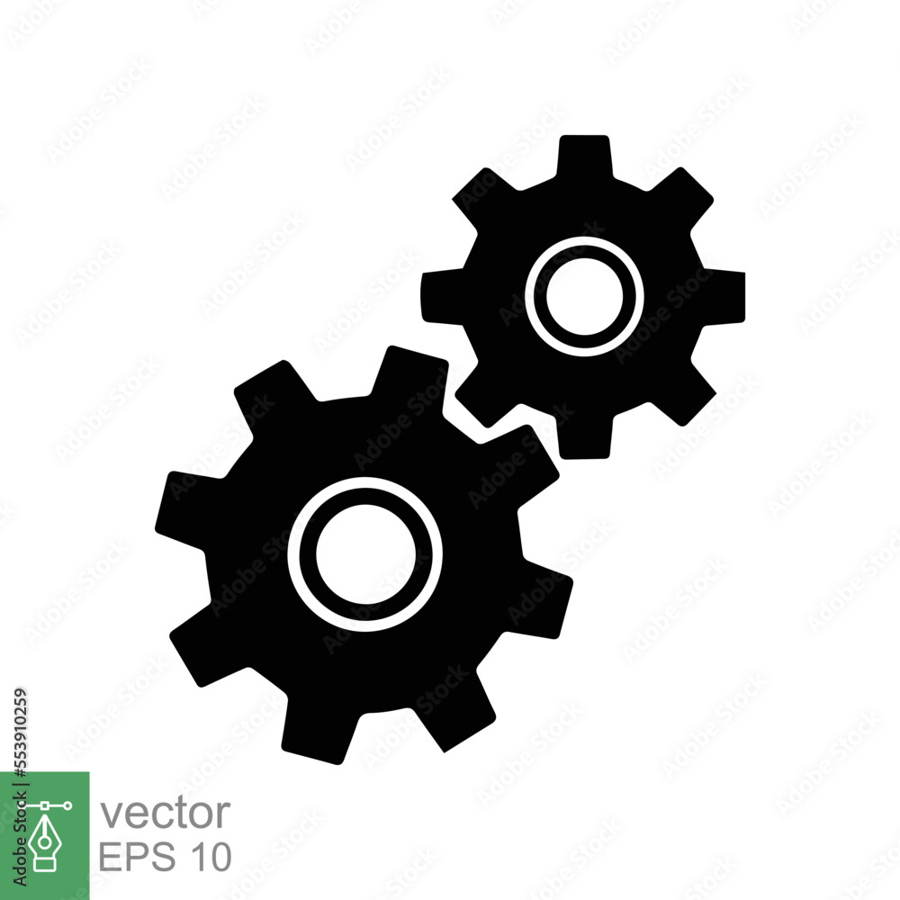 Gear icon. Cog, wheel, cogwheel, mechanism, engineering, mechanical, industry, technology concept. Simple flat style. Vector illustration design isolated on white background. EPS 10. Gear icon. Cog, wheel, cogwheel, mechanism, engineering, mechanical, industry, technology concept. Simple flat style. Vector illustration design isolated on white background. EPS 10.