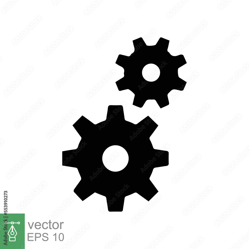 Gear icon. Cog, wheel, cogwheel, mechanism, engineering, mechanical, industry, technology concept. Simple flat style. Vector illustration design isolated on white background. EPS 10. Gear icon. Cog, wheel, cogwheel, mechanism, engineering, mechanical, industry, technology concept. Simple flat style. Vector illustration design isolated on white background. EPS 10.