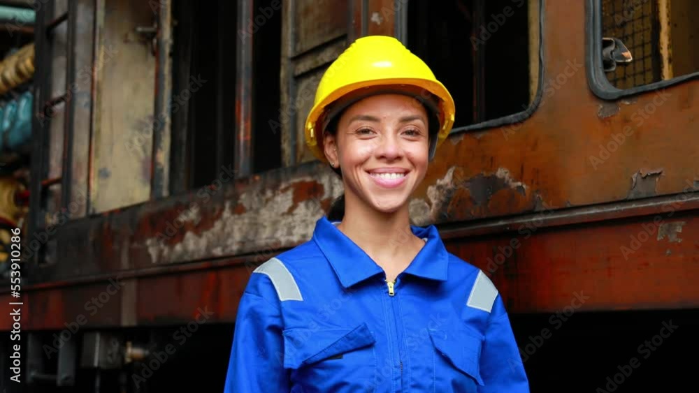 Railway engineer inspects diesel engine Report on the progress of engine parts in the factory. with safety standards
Railway engineer inspects diesel engine Report on the progress of engine parts in the factory. with safety standards
