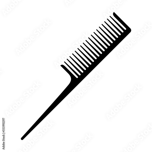 Hair combs vector icon. Hairbrush silhouette isolated on white background.