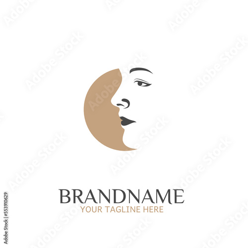 Salon logo with a beautiful face that is suitable for beauty logos and others