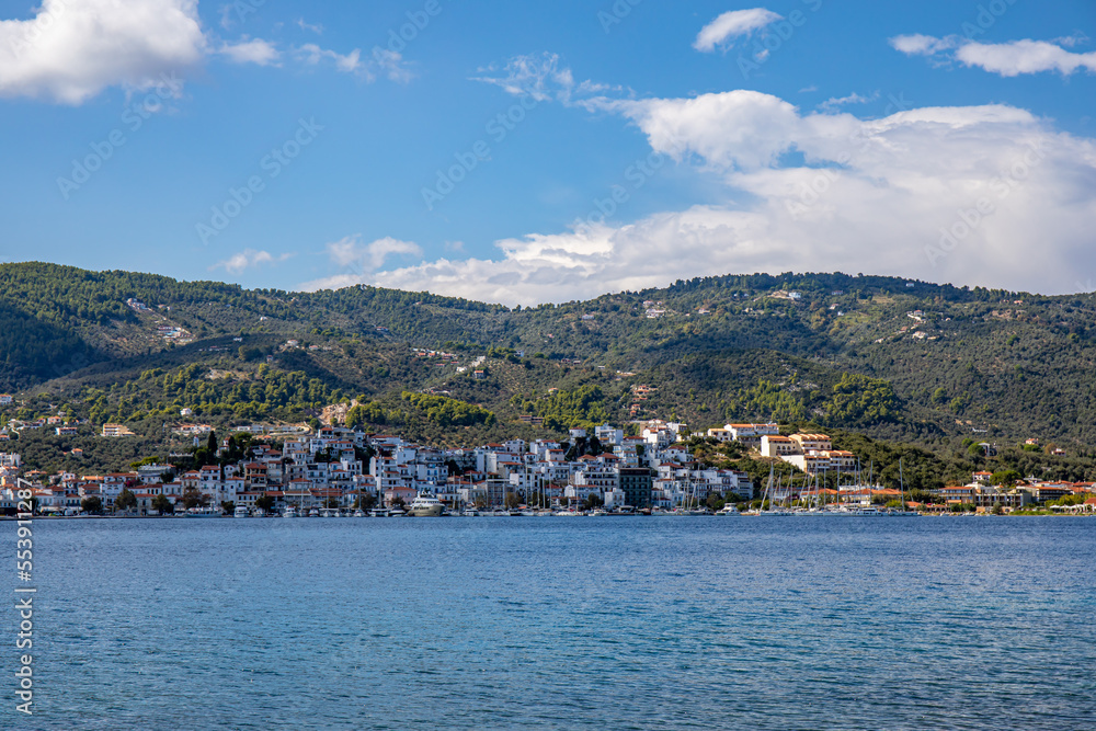 Skiathos town on Skiathos island, Greece	