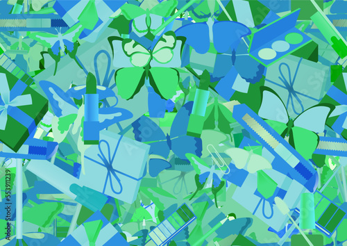 Background pattern abstract design texture. Seamless. Theme is about various, holiday, merry, paper knife, art, cosmetics, tones, nail polish, offer, drawing, xmas, design, present, beautiful