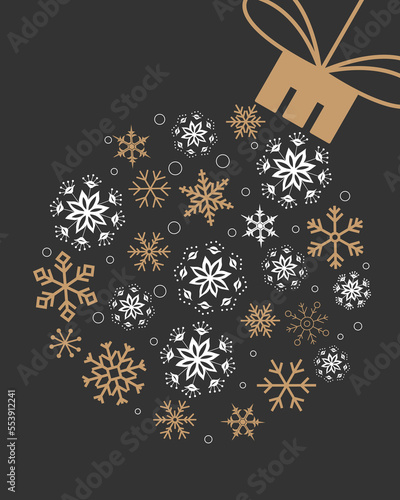 SNOWFLAKES NEW YEAR DESIGN