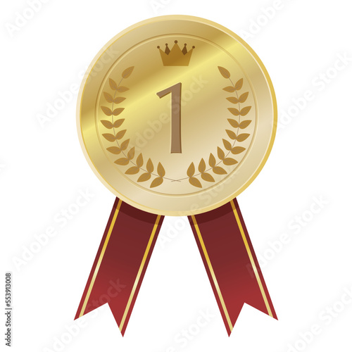 Icon illustration of gold medals with ribbon.