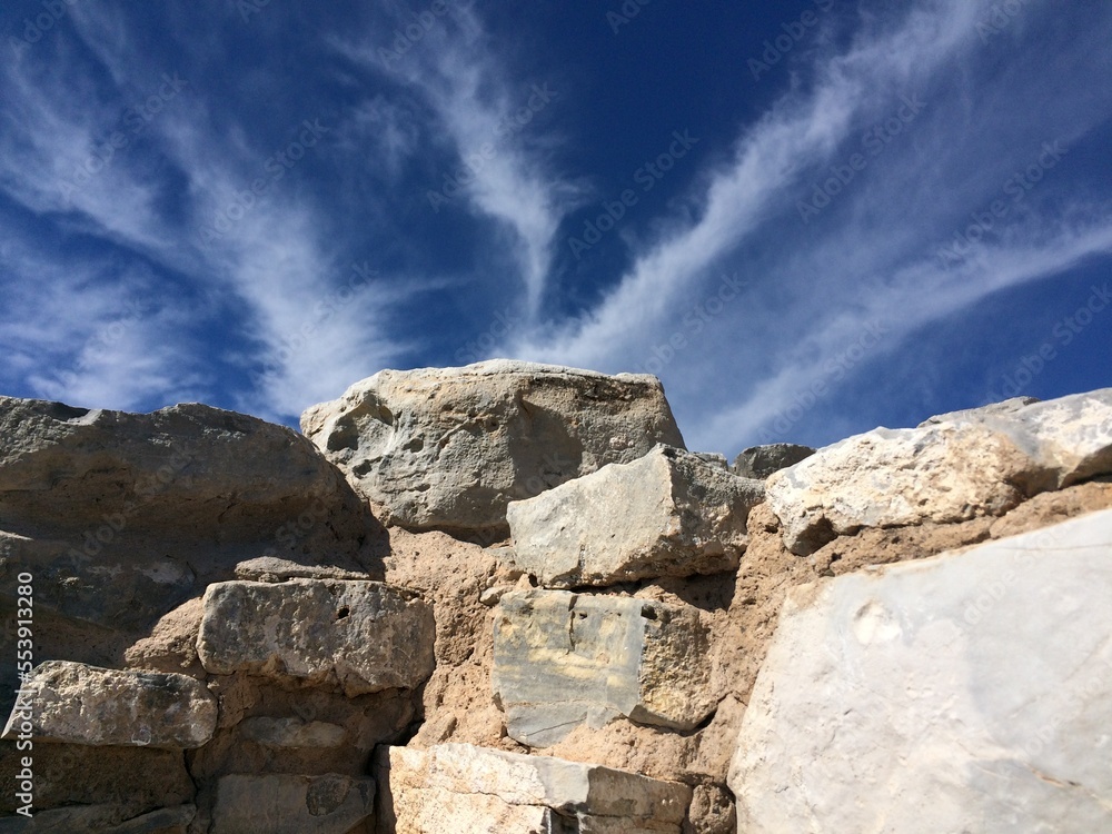 rocks against New Mexico sky