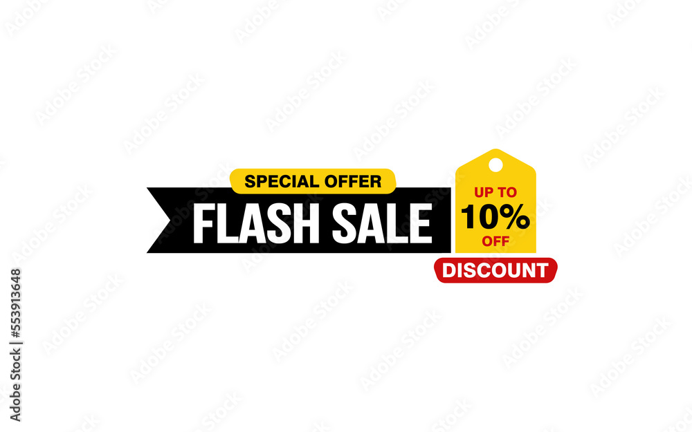 10 Percent flash sale offer, clearance, promotion banner layout with sticker style. 10 Percent flash sale offer, clearance, promotion banner layout with sticker style.