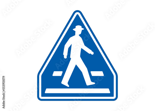 道路標識 横断歩道の指示標識のイラスト アイコン素材
