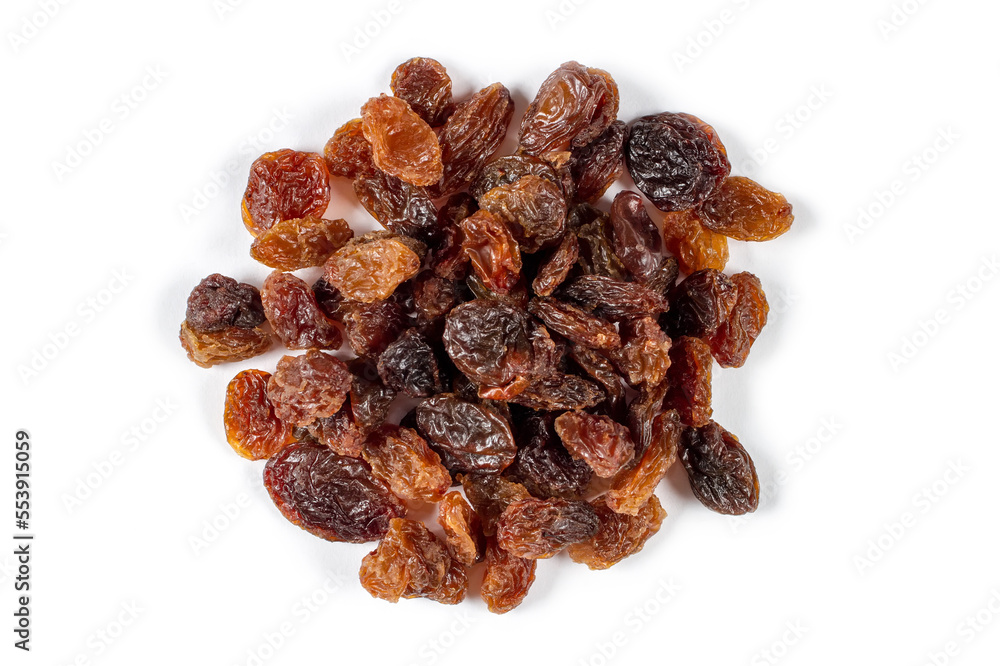 Sweet raisins on a white background. Sweet raisins on a white background.