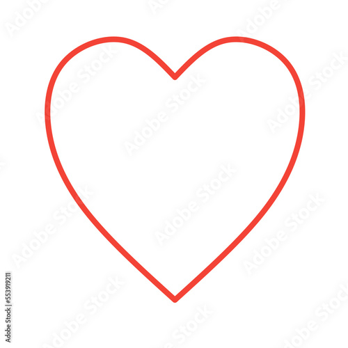 red heart outline icon