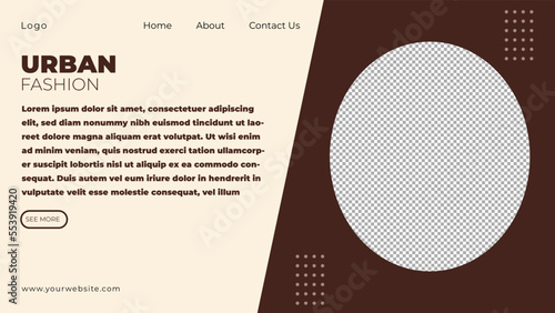Urban Fashion Landing Page Template.