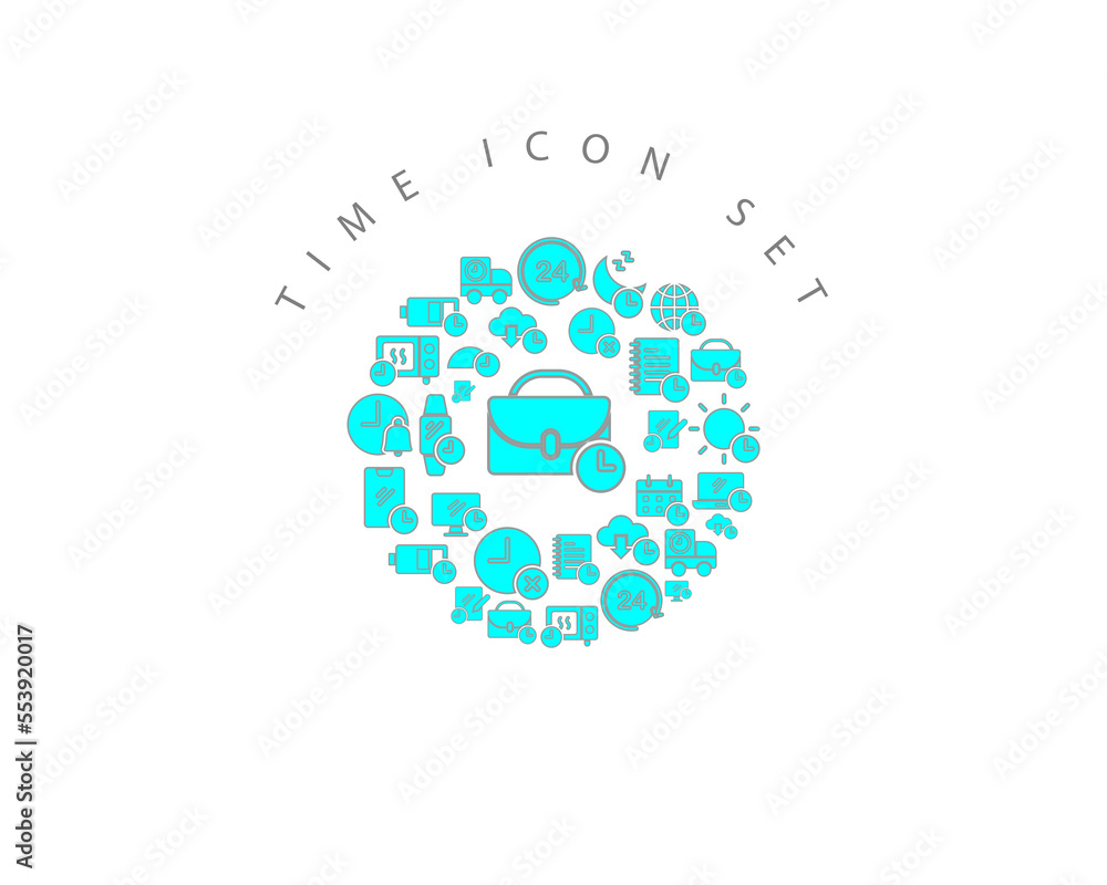 Vector time icon set Vector time icon set