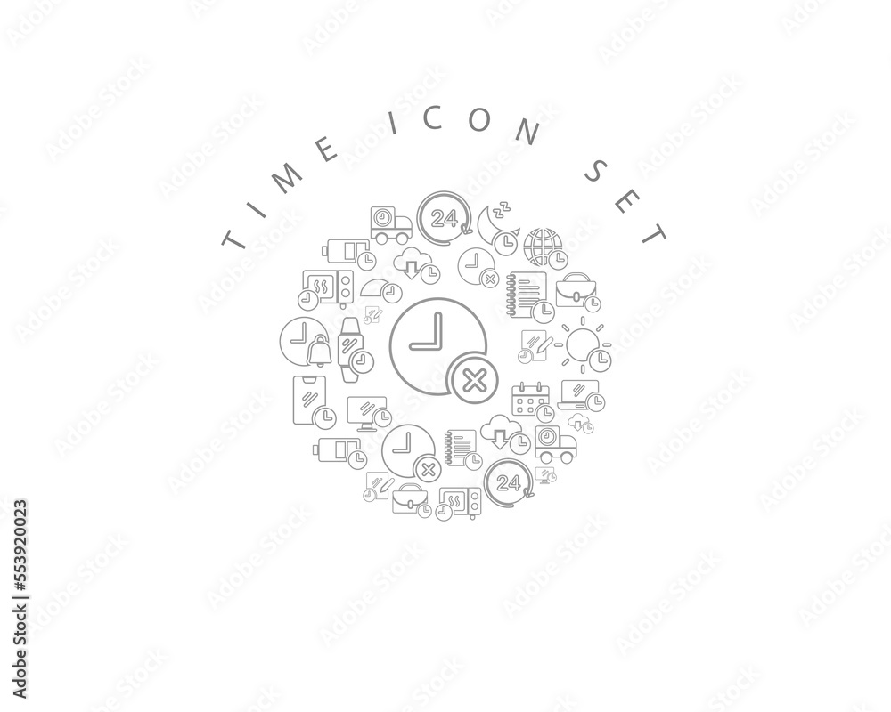 Vector time icon set Vector time icon set
