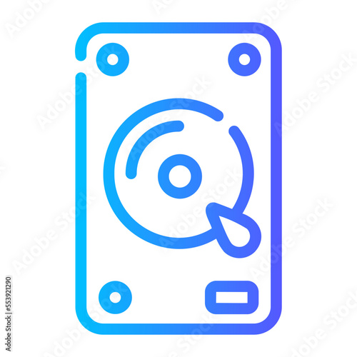 hard disk drive gradient icon