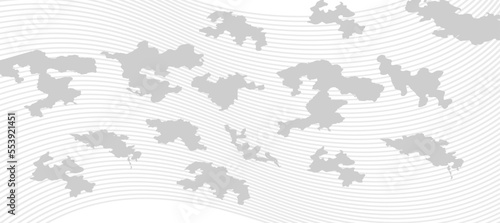 white contour line map pattern Design 260 Wallpaper Background Vector