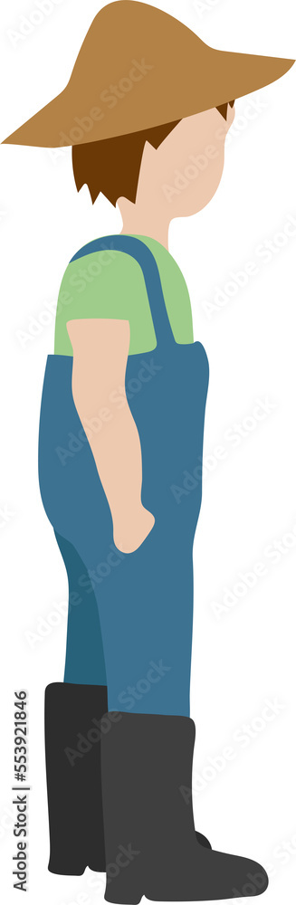 cartoon farmer character icon