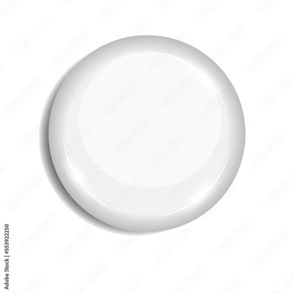 blank white glossy badge isolated on a white background blank white glossy badge isolated on a white background