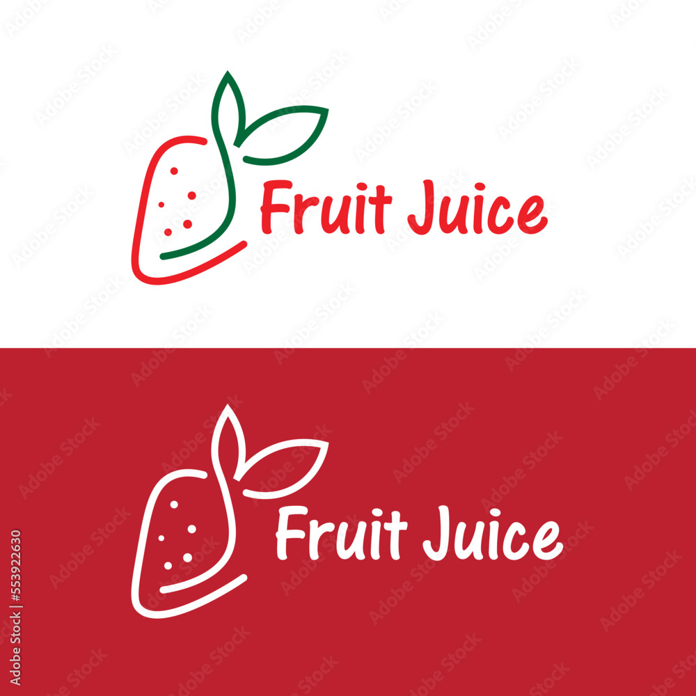 Fototapeta premium strawberry logo design template
