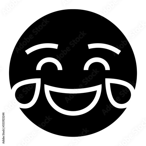 laughing glyph icon