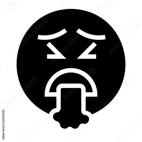 vomit glyph icon