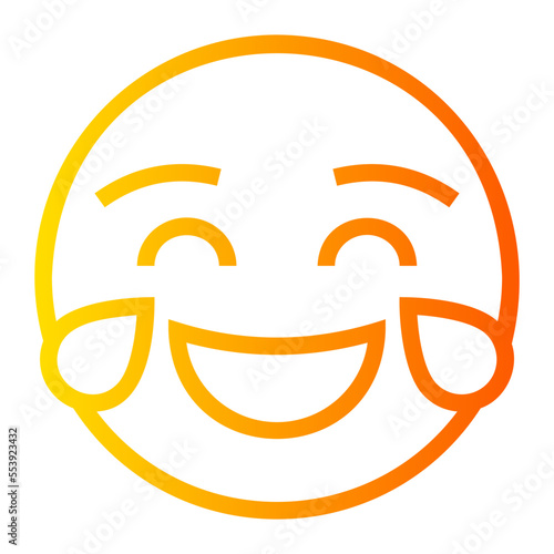 laughing gradient icon photo