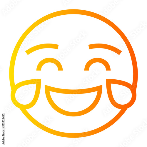laughing gradient icon