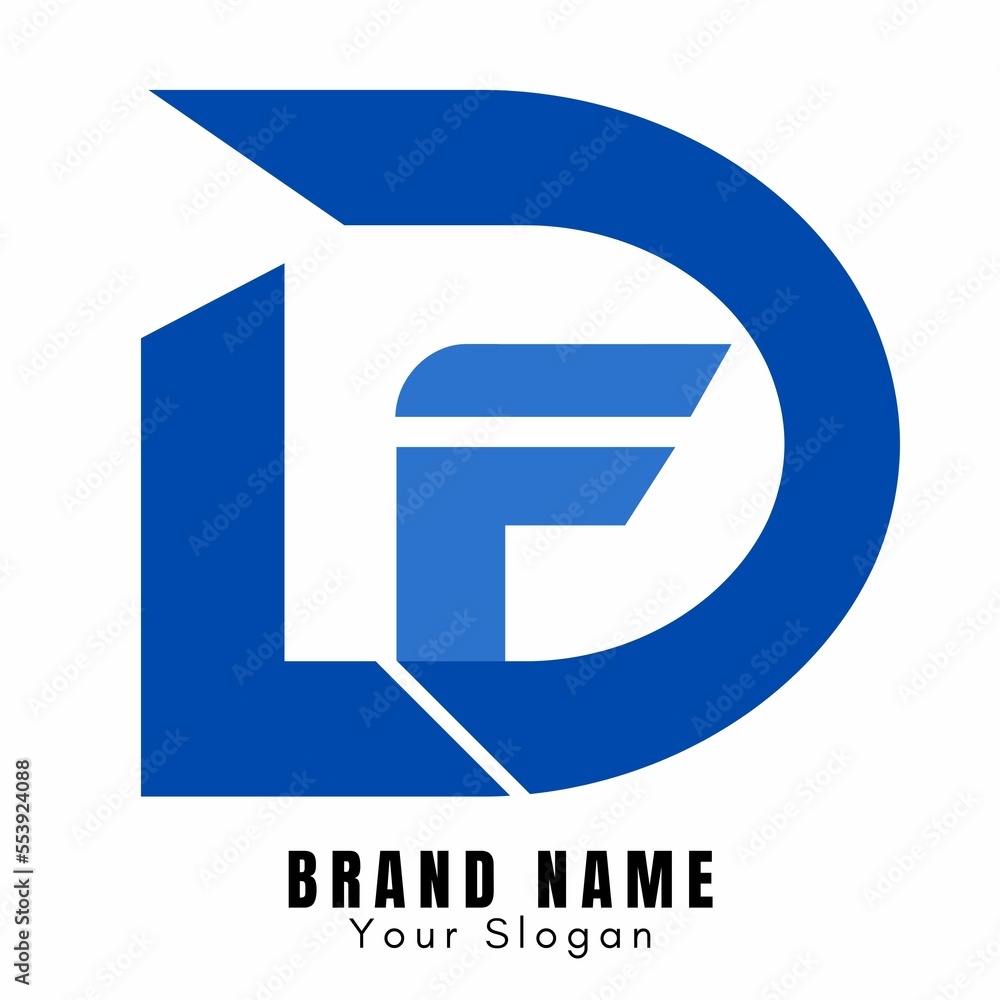 Cool DF FD LDF logo. simple and unique D letter design with a combination of the letter F. DF FD LDF Logo Suitable for all industrial sectors. Illustration logo design on white background Cool DF FD LDF logo. simple and unique D letter design with a combination of the letter F. DF FD LDF Logo Suitable for all industrial sectors. Illustration logo design on white background