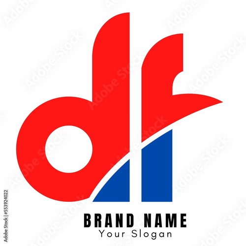 Cool DF FD LDF logo. simple and unique D letter design with a combination of the letter F. DF FD LDF Logo Suitable for all industrial sectors. Illustration logo design on white background