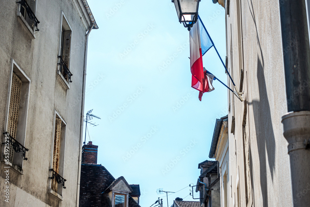 Street view of old village Provins in France Street view of old village Provins in France