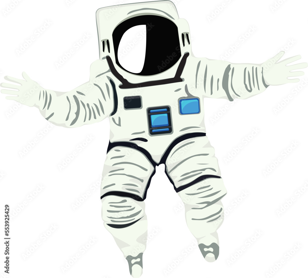 Spaceman with outstretched arms