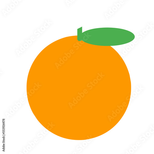 orange with leaves