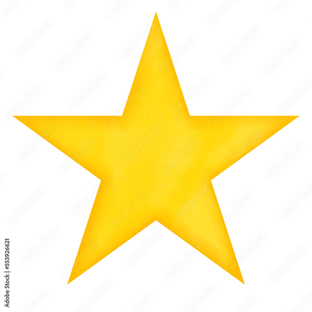 Obraz premium Yellow star watercolor illustration