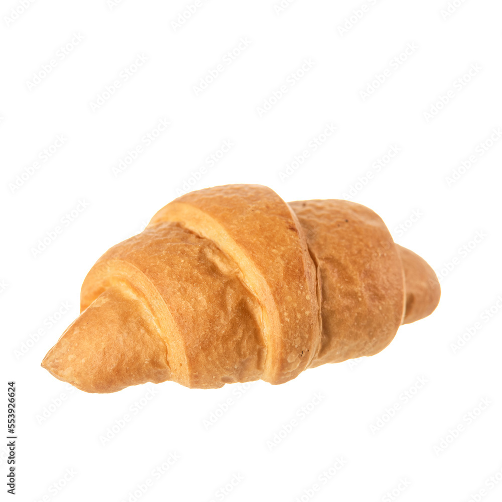 Puff pastry croissant. French pastries. Isolate on white background. Puff pastry croissant. French pastries. Isolate on white background.