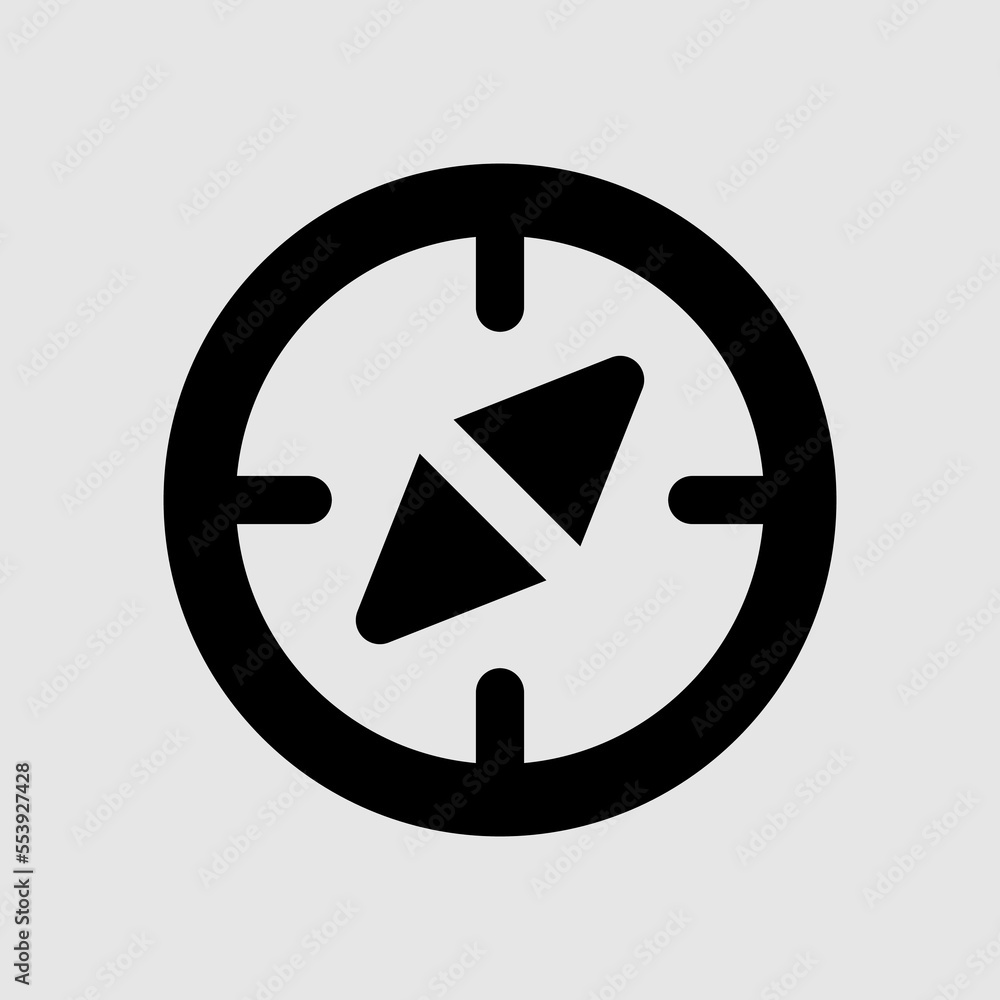 Compass icon in solid style about travel, use for website mobile app presentation Compass icon in solid style about travel, use for website mobile app presentation