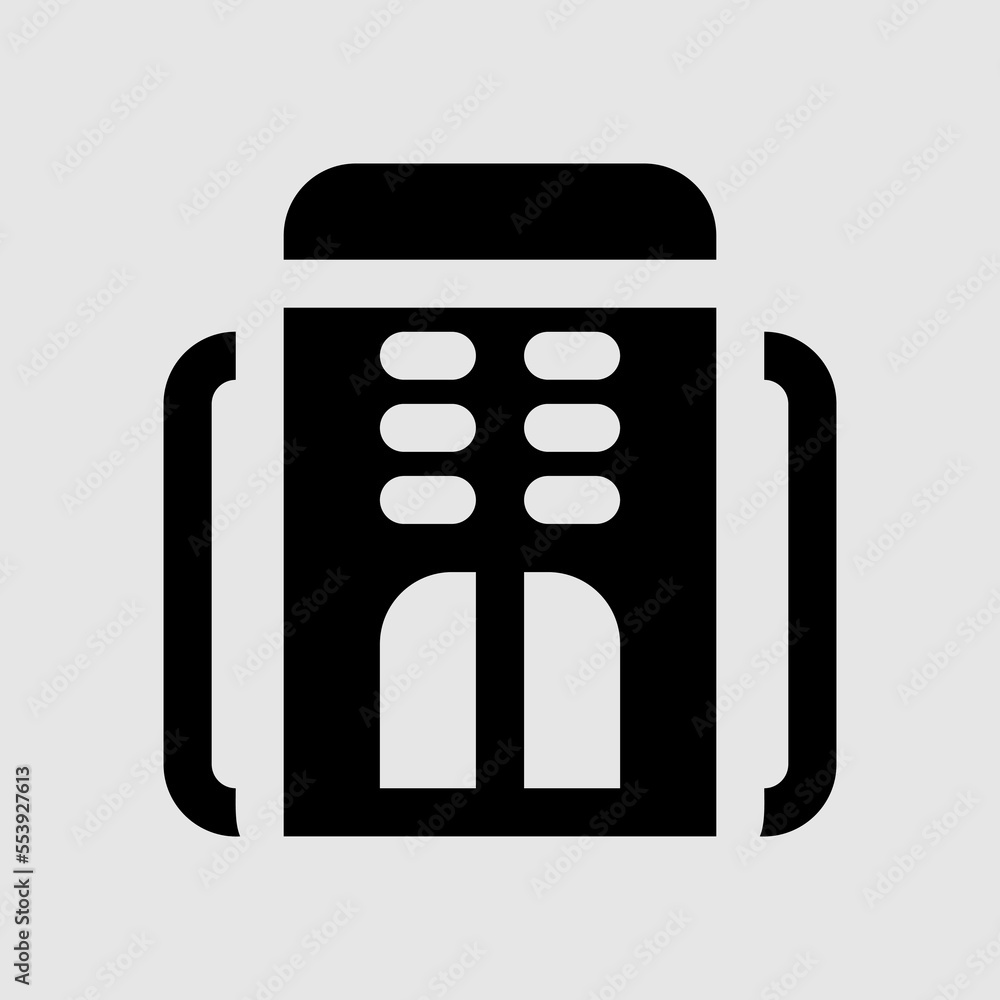 Hotel icon in solid style about travel, use for website mobile app presentation Hotel icon in solid style about travel, use for website mobile app presentation