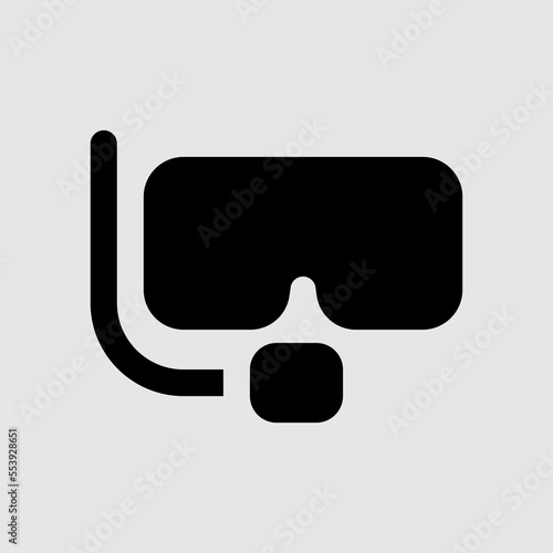 Diving mask icon in solid style about travel, use for website mobile app presentation