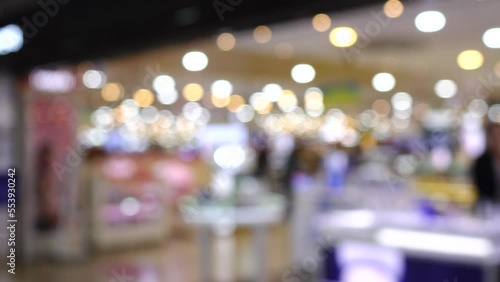 Wallpaper Mural Shopping mall blur background with bokeh Torontodigital.ca