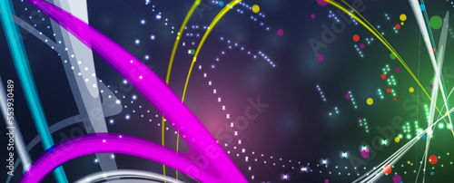 Quantum processing. Deep learning artificial intelligence. Future new technology  for business or science presentation