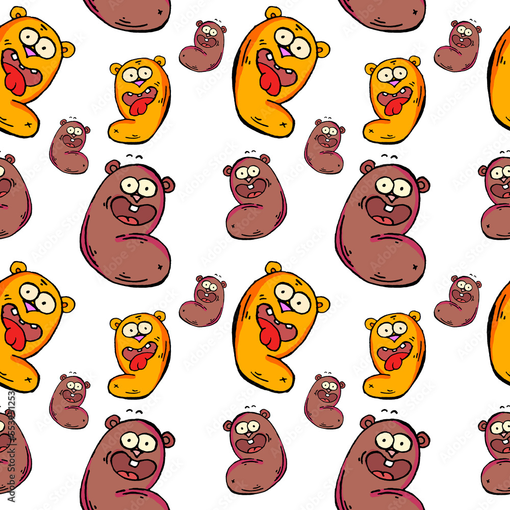 Cartoon Seals Repeating Pattern Clipart Stock Illustration | Adobe Stock
