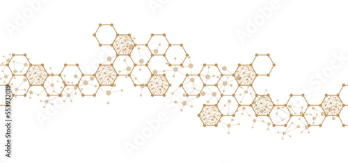 vector golden geometric pattern on white background