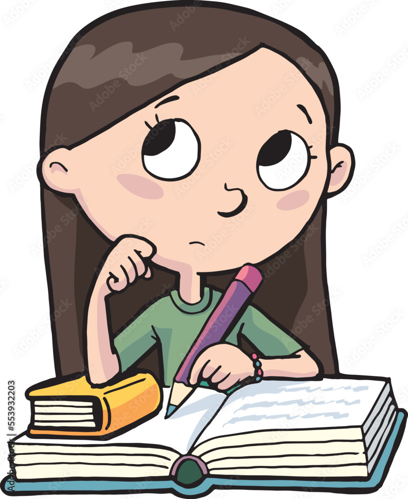 girl learns and thinks from books girl learns and thinks from books