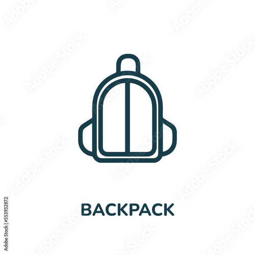 Backpack icon vector. bag icon vector symbol illustration. modern simple vector icon for your design. school bag icon vector 