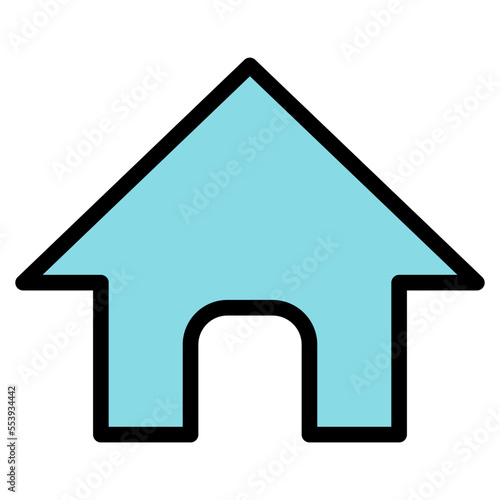 house filled line icon