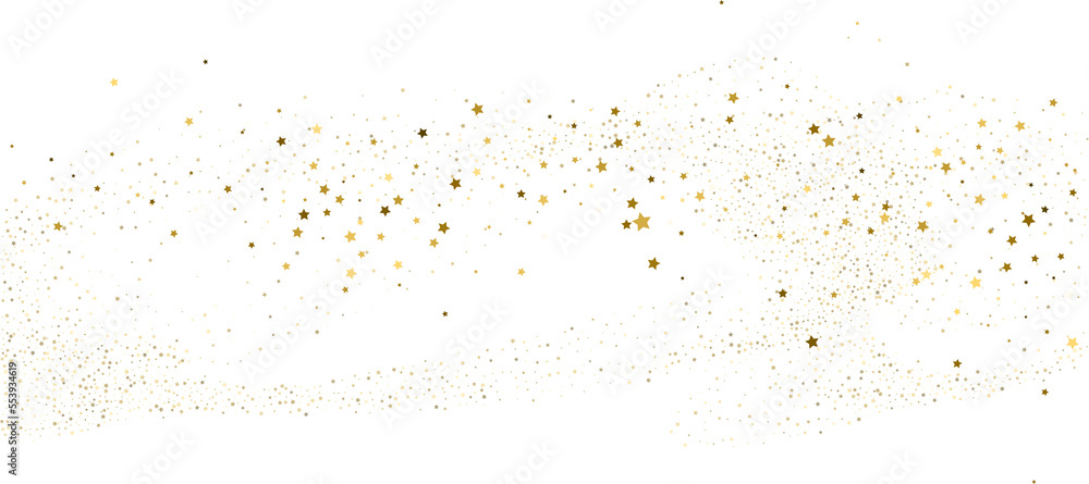 Silver gold stars confetti.