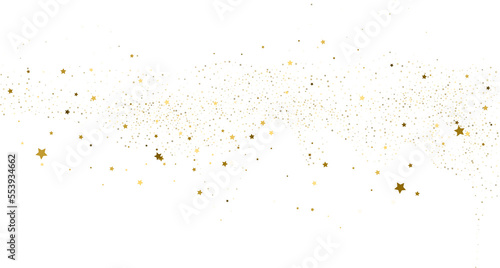 Silver gold stars confetti.