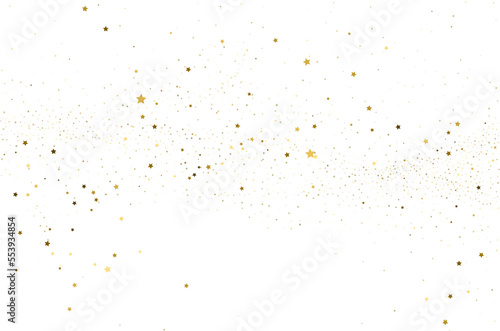 Silver gold stars confetti.