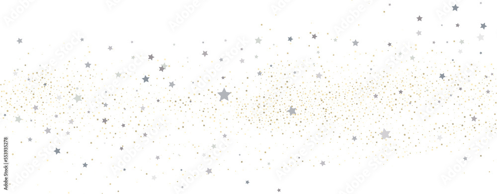 Silver gold stars confetti. Silver gold stars confetti.